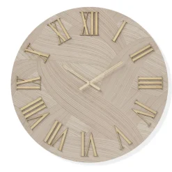 Orologi Da Parete Moderni-Selezionato da Mazzolaluce Grande orologio da parete 100cm rotondo design carta da parati oro