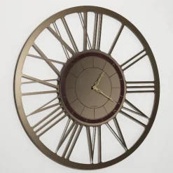 Orologi Da Parete Moderni-Selezionato da Mazzolaluce Grande orologio da parete 90cm rotondo numeri romani metallo bronzo