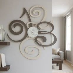 Orologi Da Parete Moderni-Selezionato da Mazzolaluce Grande orologio da parete design moderno fango nocciola