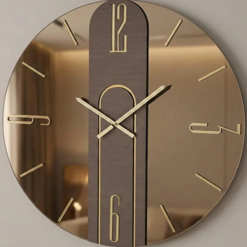 Orologi Da Parete Moderni-Selezionato da Mazzolaluce Grande orologio da parete mistica 80cm vetro bronzo design