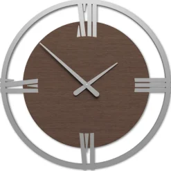 Orologi Da Parete Moderni-Selezionato da Mazzolaluce Grande orologio da parete moderno legno rovere wenge' sirio