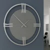 Orologi Da Parete Moderni-Selezionato da Mazzolaluce Grande orologio da parete moderno radica grigia