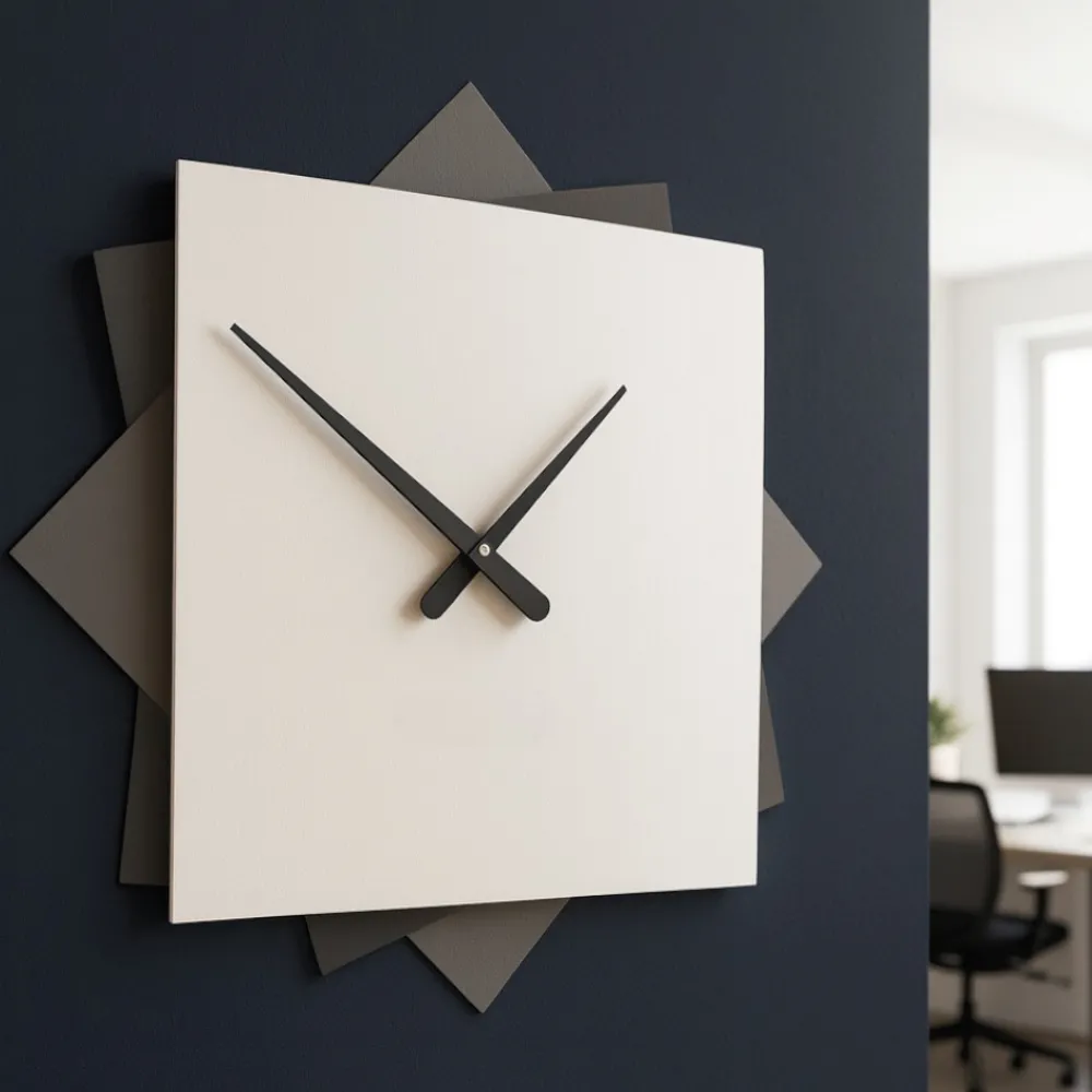 Orologi Da Parete Moderni-Selezionato da Mazzolaluce Grande orologio da parete moderno bianco grigio 60 cm