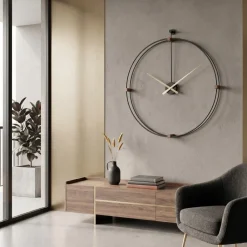 Orologi Da Parete Moderni-Selezionato da Mazzolaluce Grande orologio da parete nero moderno rotondo 100cm