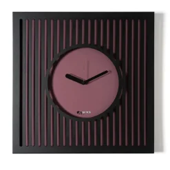 Orologi Da Parete Moderni-Selezionato da Mazzolaluce Grande orologio da parete nero e viola quadrato design moderno