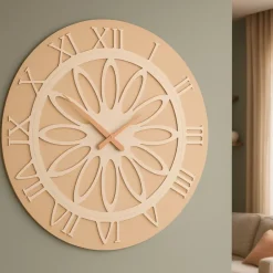 Orologi Da Parete Moderni-Selezionato da Mazzolaluce Grande orologio da parete pesca chiaro 60