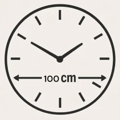 Orologi Da Parete Moderni-Selezionato da Mazzolaluce Grande orologio da parete rotondo effetto marmo numeri romani foglia oro 100cm