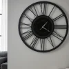 Orologi Da Parete Moderni-Selezionato da Mazzolaluce Grande orologio da parete rotondo numeri romani nero