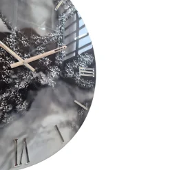 Orologi Da Parete Moderni-Selezionato da Mazzolaluce Grande orologio da parete smoke 80cm nero bianco per salotto