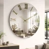 Orologi Da Parete Moderni-Selezionato da Mazzolaluce Grande orologio da parete tondo effetto specchio numero romani