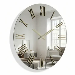 Orologi Da Parete Moderni-Selezionato da Mazzolaluce Grande orologio da parete tondo effetto specchio numero romani