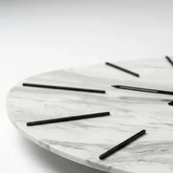 Orologi Da Parete Moderni-Selezionato da Mazzolaluce Grande orologio da parete 110x71 resina effetto marmo grigio