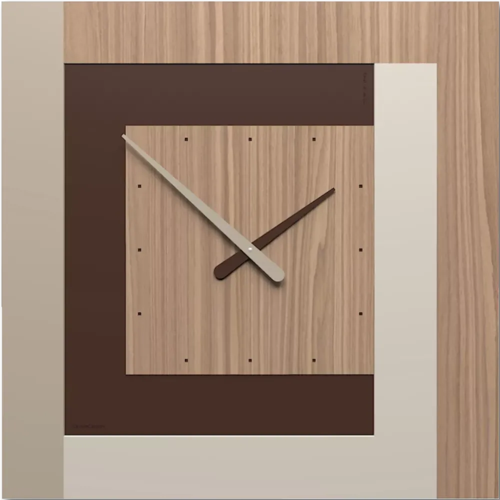 Orologi Da Parete Moderni-Selezionato da Mazzolaluce Grande orologio design da parete clock63 noce canaletto