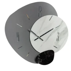 Orologi Da Parete Moderni-Selezionato da Mazzolaluce Grande orologio design moderno 80cm per parete grigio bianco nero