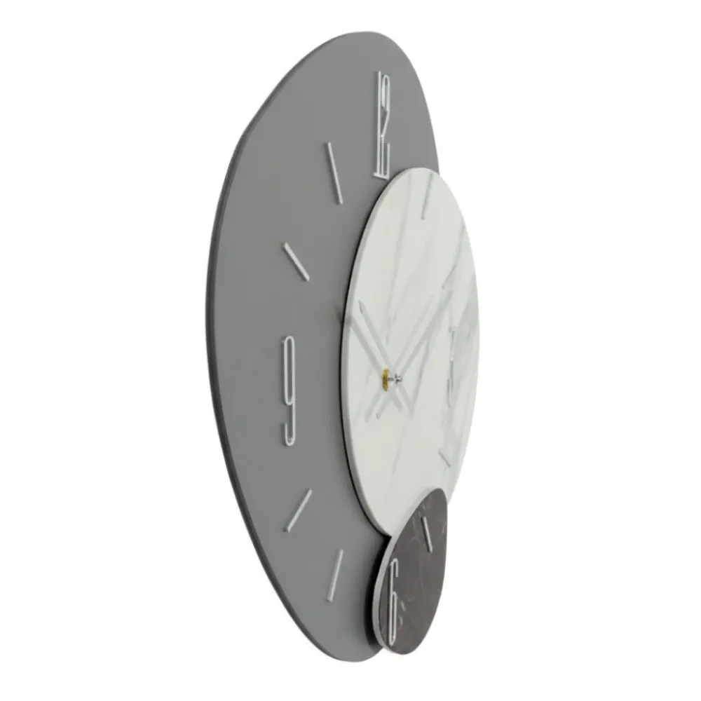 Orologi Da Parete Moderni-Selezionato da Mazzolaluce Grande orologio design moderno 80cm per parete grigio bianco nero