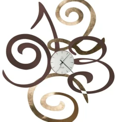 Orologi Da Parete Moderni-Selezionato da Mazzolaluce Grande orologio design originale da parete bronzo foglia oro