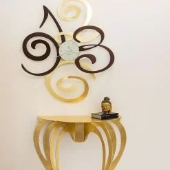 Orologi Da Parete Moderni-Selezionato da Mazzolaluce Grande orologio design originale da parete bronzo foglia oro