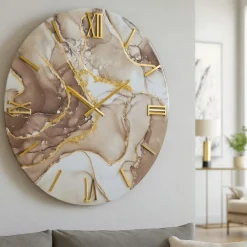 Orologi Da Parete Moderni-Selezionato da Mazzolaluce Grande orologio elegance 80cm da muro per soggiorno moderno