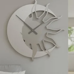 Orologi Da Parete Moderni-Selezionato da Mazzolaluce Grande orologio 60 moderno da parete legno bianco grigio