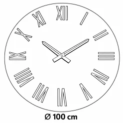 Orologi Da Parete Moderni-Selezionato da Mazzolaluce Grande orologio moderno rotondo 100cm effetto specchio numeri romani