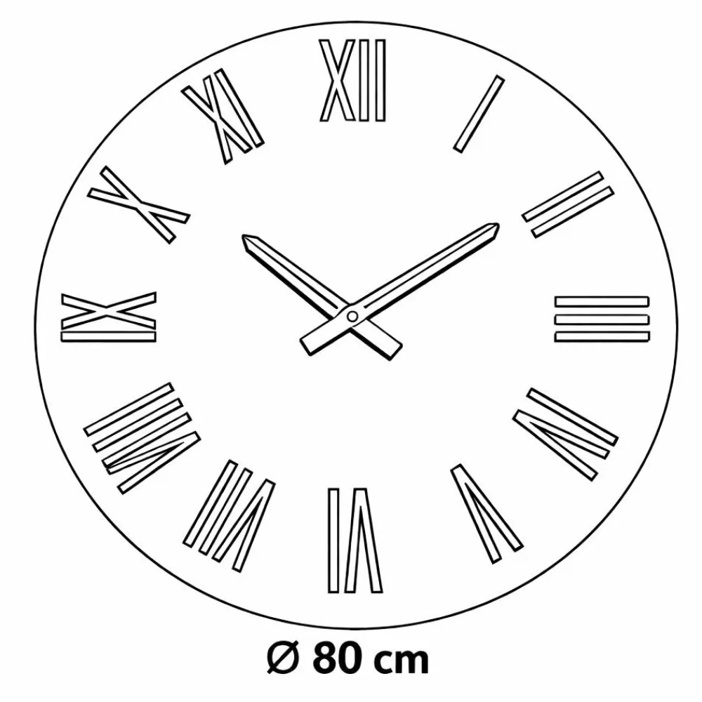 Orologi Da Parete Moderni-Selezionato da Mazzolaluce Grande orologio moderno rotondo 80cm effetto specchio fume'