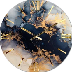 Orologi Da Parete Moderni-Selezionato da Mazzolaluce Grande orologio onde 100cm da parete multicolor in resina