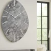 Orologi Da Parete Moderni-Selezionato da Mazzolaluce Grande orologio per parete 110x72 resina effetto marmorizzato grigio
