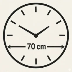 Orologi Da Parete Moderni-Selezionato da Mazzolaluce Grande orologio rotondo a muro design moderno effetto marmorizzato 70cm