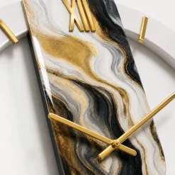 Orologi Da Parete Moderni-Selezionato da Mazzolaluce Grande orologio rotondo a muro resina effetto marmo 70cm
