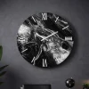Orologi Da Parete Moderni-Selezionato da Mazzolaluce Grande orologio rotondo a parete per soggiorno moderno effetto marmo 80cm