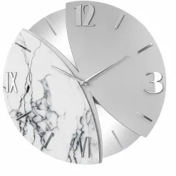 Orologi Da Parete Moderni-Selezionato da Mazzolaluce Grande orologio rotondo a parete design farfalla effetto marmo 70cm