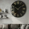 Orologi Da Parete Moderni-Selezionato da Mazzolaluce Grande orologio rotondo 100cm specchio fume numeri romani dorati
