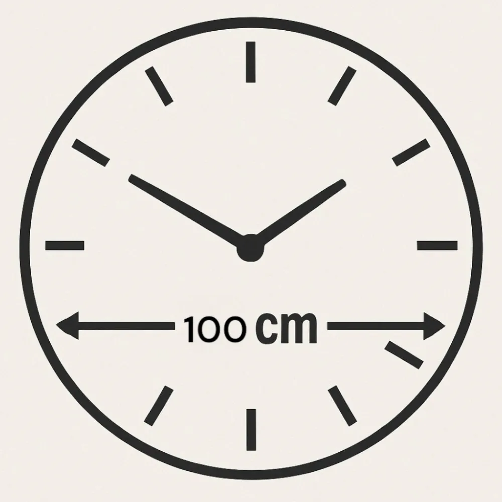 Orologi Da Parete Moderni-Selezionato da Mazzolaluce Grande orologio rotondo da parete tortora design moderno 100cm
