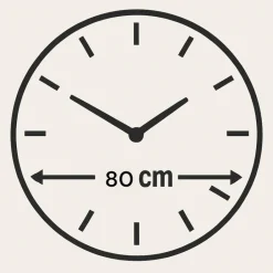 Orologi Da Parete Moderni-Selezionato da Mazzolaluce Grande orologio rotondo da parete retroilluminato tortora 80cm