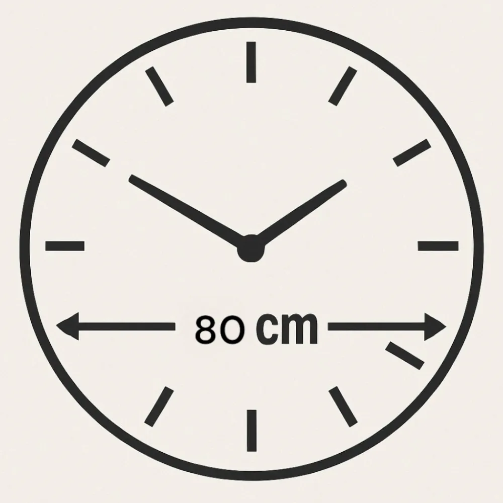 Orologi Da Parete Moderni-Selezionato da Mazzolaluce Grande orologio rotondo da parete retroilluminato tortora 80cm
