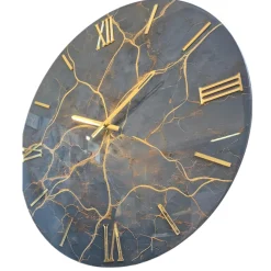 Orologi Da Parete Moderni-Selezionato da Mazzolaluce Grande orologio saturno per parete dimensione 100cm effetto marmo