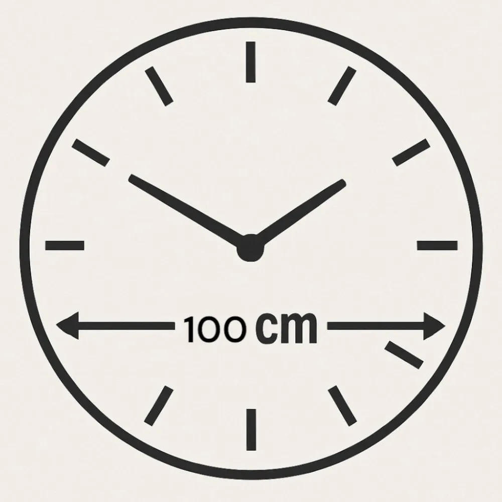 Orologi Da Parete Moderni-Selezionato da Mazzolaluce Grande orologio saturno per parete dimensione 100cm effetto marmo