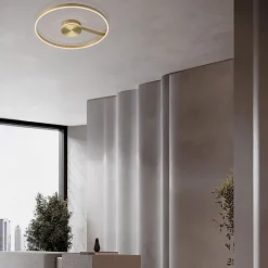 Plafoniere Moderne-Selezionato da Mazzolaluce Grande plafoniera bronzo moderna led 57w cct 2700k 3000k 4000k dimmerabile per salone