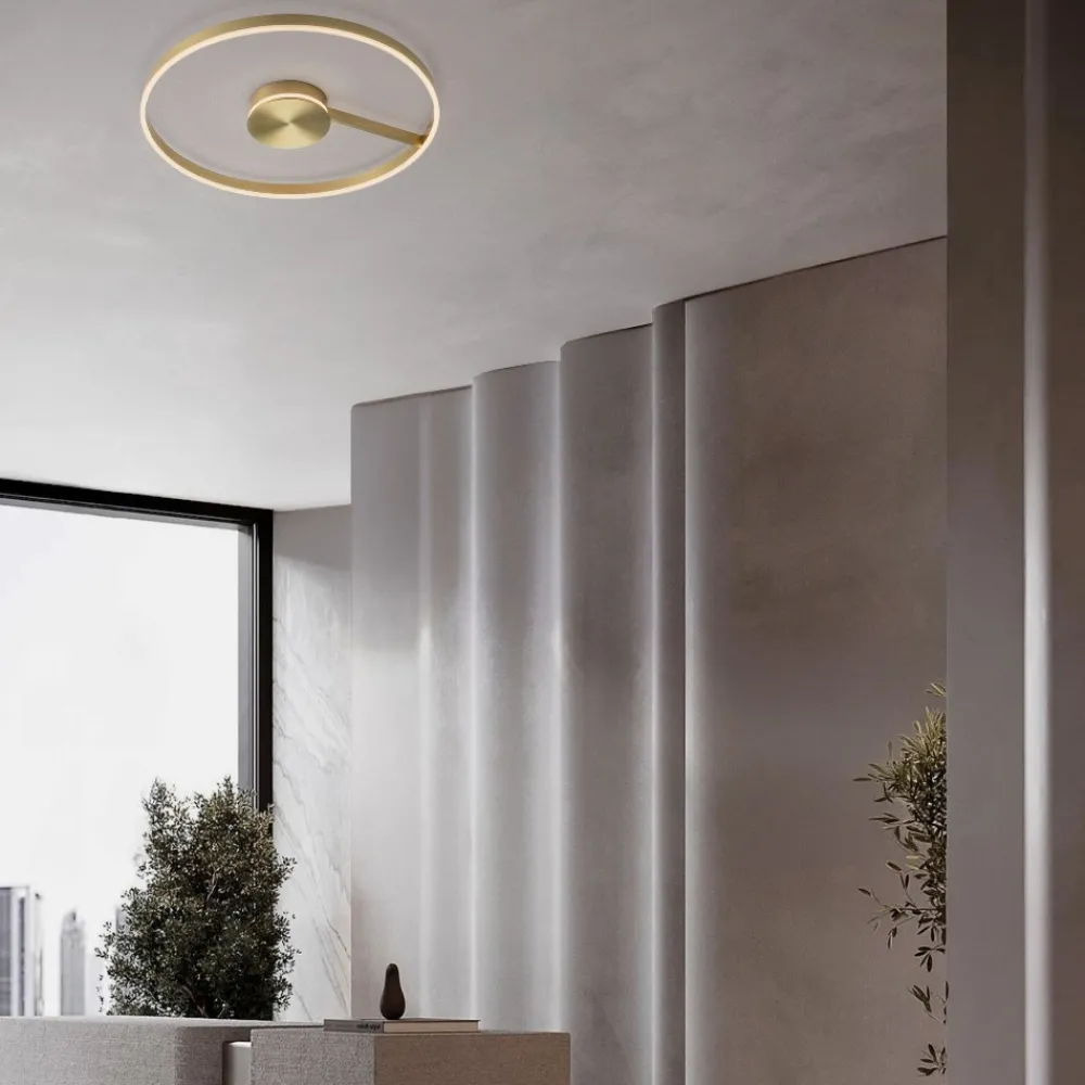 Plafoniere Moderne-Selezionato da Mazzolaluce Grande plafoniera bronzo moderna led 57w cct 2700k 3000k 4000k dimmerabile per salone