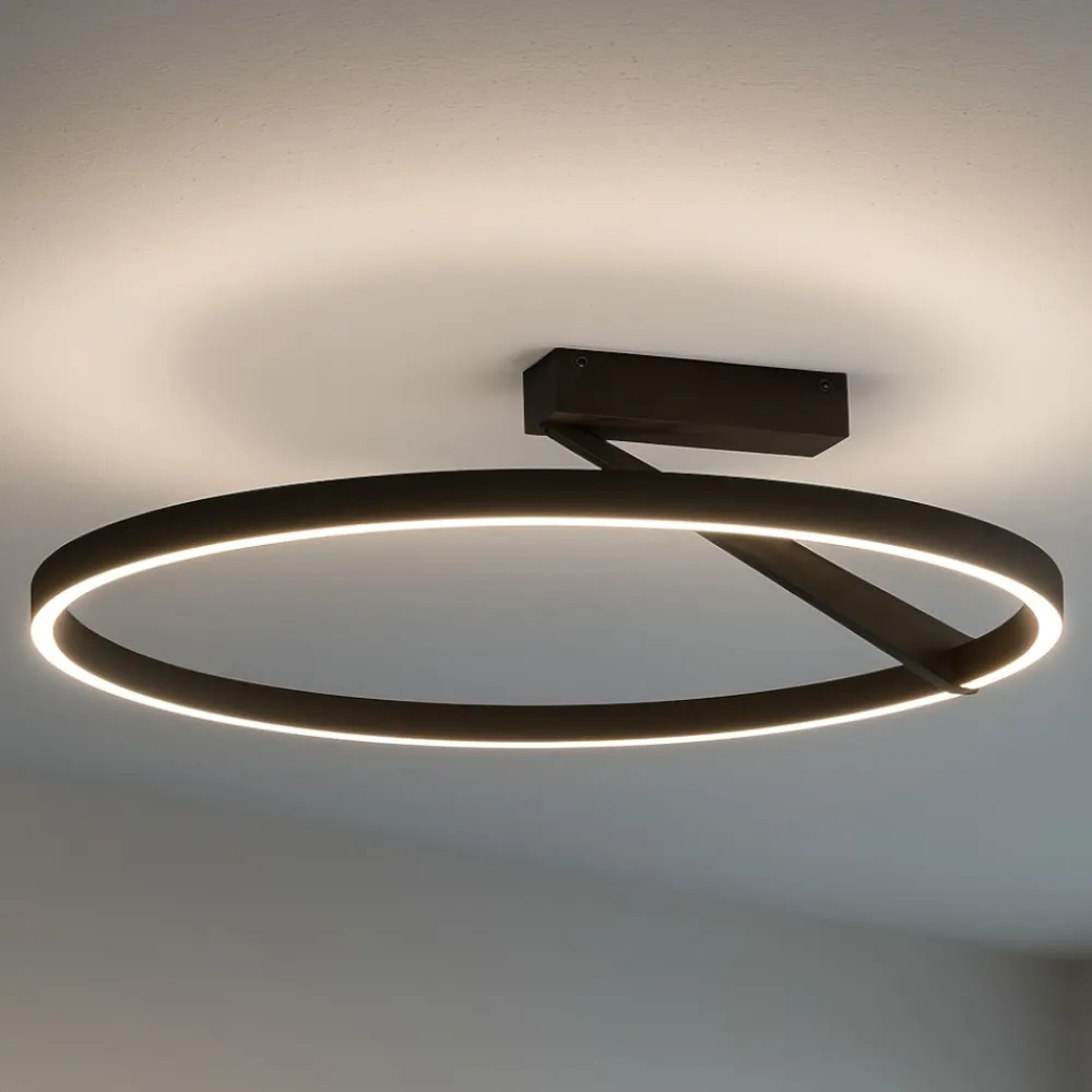 Plafoniere Moderne-Vivida International Grande plafoniera bronzo vivida meridiana led 44w 3000k 4000k