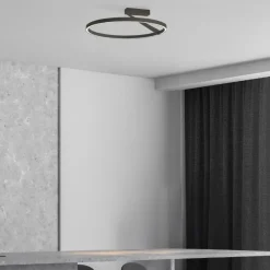 Plafoniere Moderne-Vivida International Grande plafoniera bronzo vivida meridiana led 44w 3000k 4000k