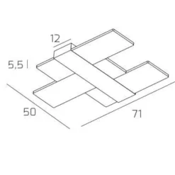 Plafoniere Moderne-Top Light Grande plafoniera camera da letto led 40w bianca per salotto toplight flight
