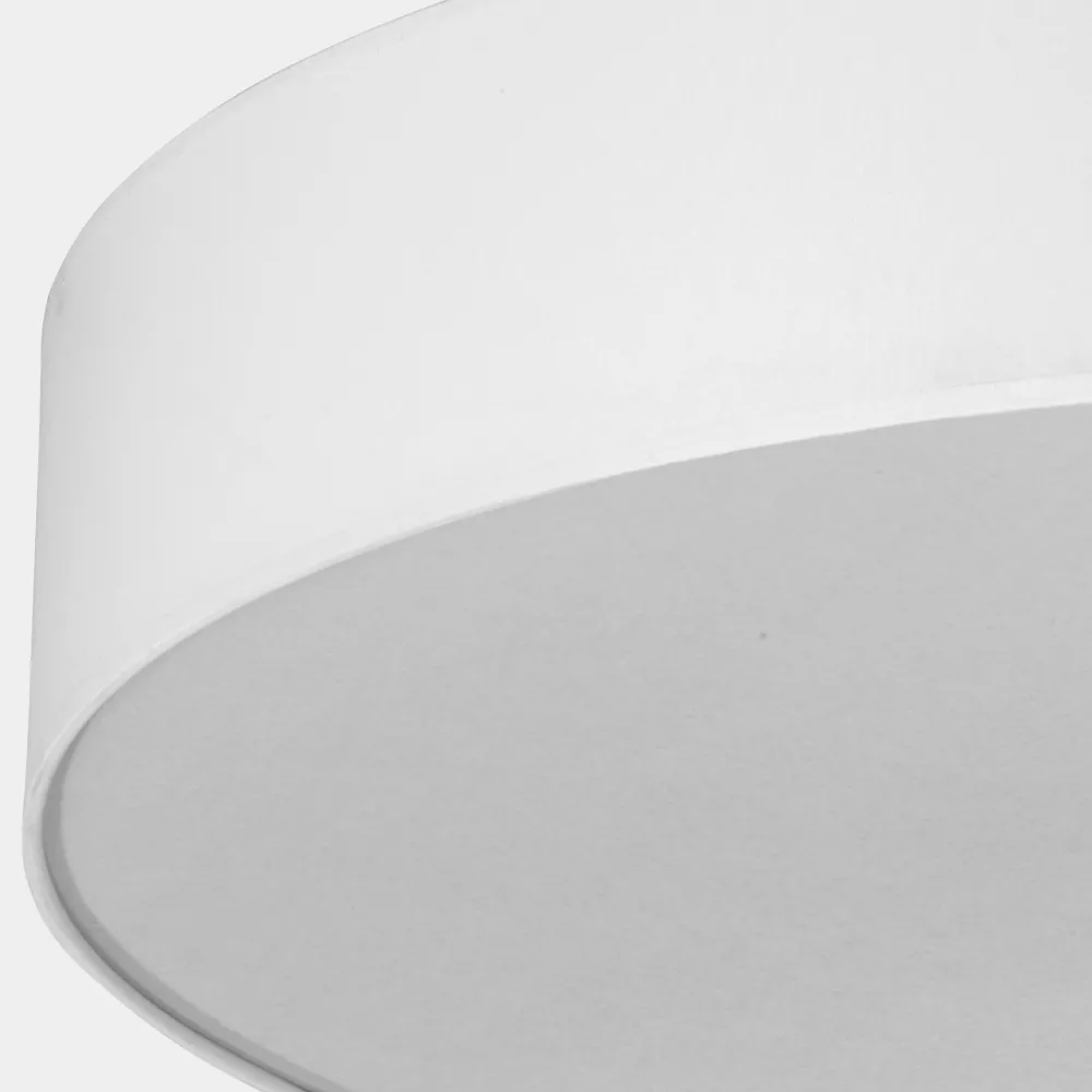 Plafoniere Moderne-Selezionato da Mazzolaluce Grande plafoniera cilindro di tessuto 78 cm da soffitto bianco per salotto moderno