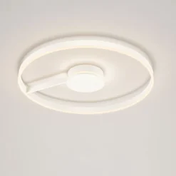 Plafoniere Moderne-Selezionato da Mazzolaluce Grande plafoniera 80 cm rotonda bianca moderna led 57w cct 2700k 3000k 4000k per salone