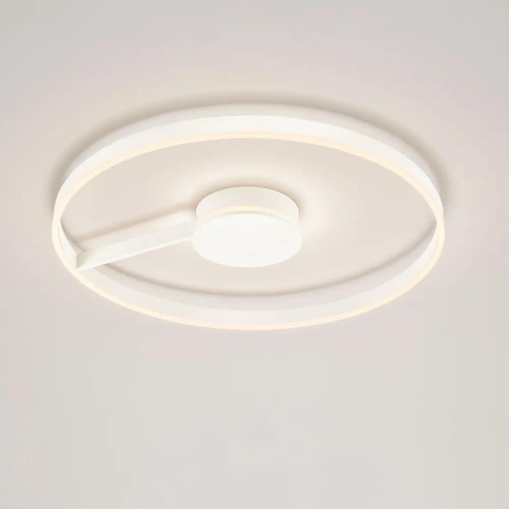 Plafoniere Moderne-Selezionato da Mazzolaluce Grande plafoniera 80 cm rotonda bianca moderna led 57w cct 2700k 3000k 4000k per salone