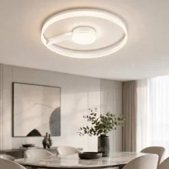 Plafoniere Moderne-Selezionato da Mazzolaluce Grande plafoniera 80 cm rotonda bianca moderna led 57w cct 2700k 3000k 4000k per salone