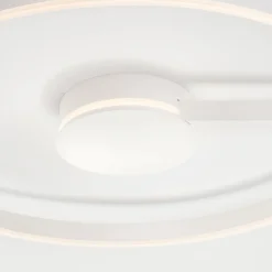 Plafoniere Moderne-Selezionato da Mazzolaluce Grande plafoniera 80 cm rotonda bianca moderna led 57w cct 2700k 3000k 4000k per salone