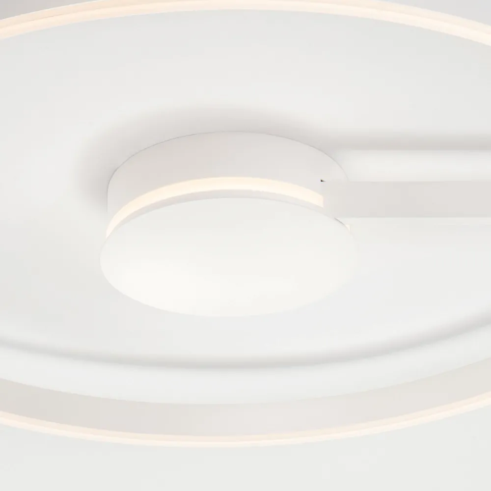 Plafoniere Moderne-Selezionato da Mazzolaluce Grande plafoniera 80 cm rotonda bianca moderna led 57w cct 2700k 3000k 4000k per salone