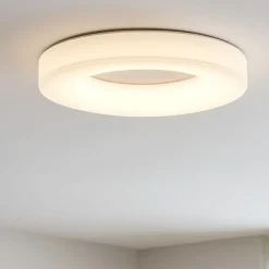 Plafoniere Moderne-Stilnovo Grande plafoniera led anello bianco dimmerabile saturn