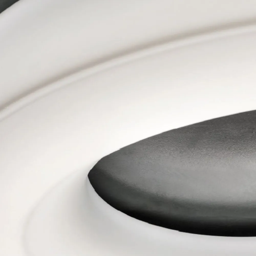 Plafoniere Moderne-Stilnovo Grande plafoniera led anello bianco dimmerabile saturn
